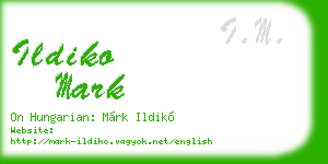 ildiko mark business card